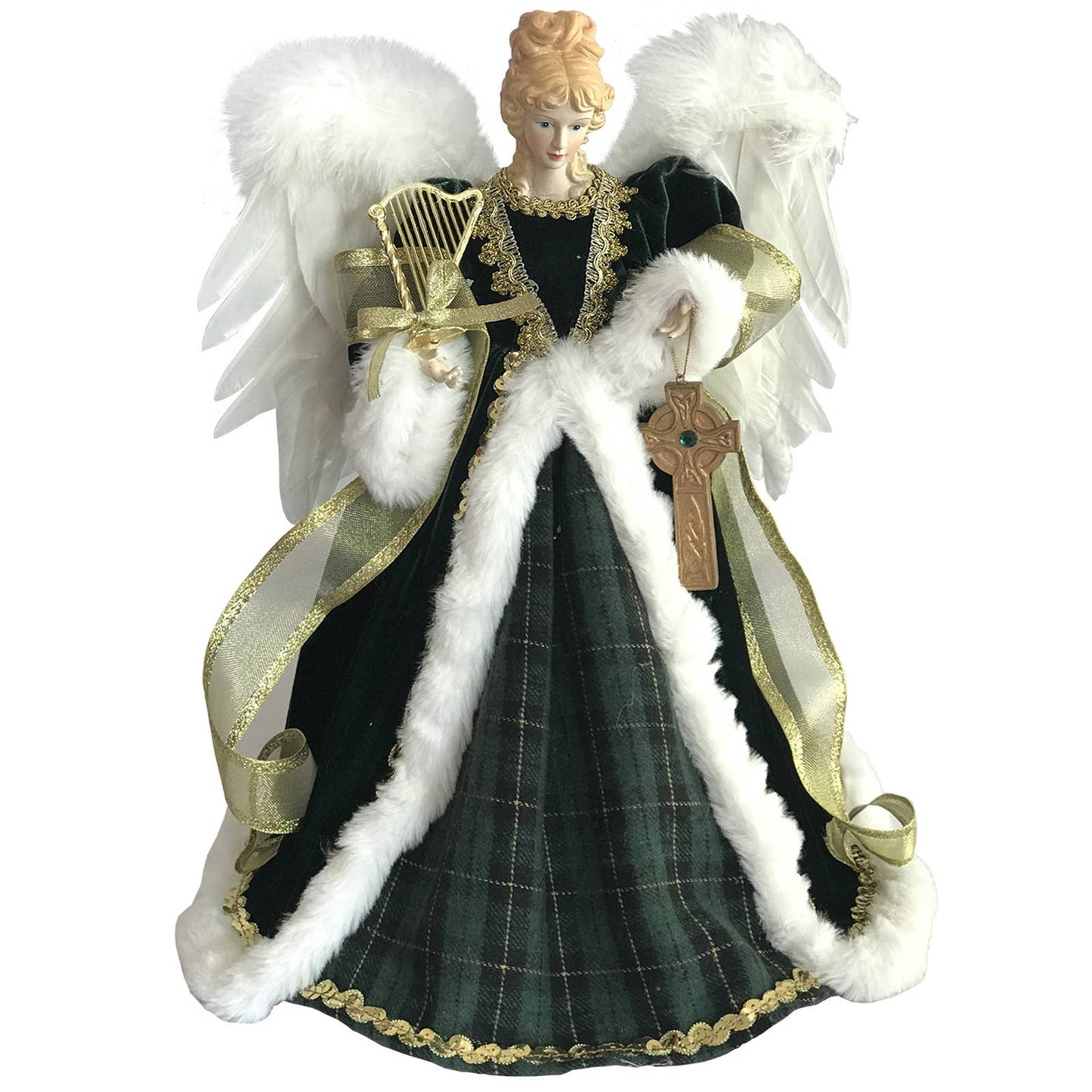 16" Irish Angel Tree Topper: Not Haunted