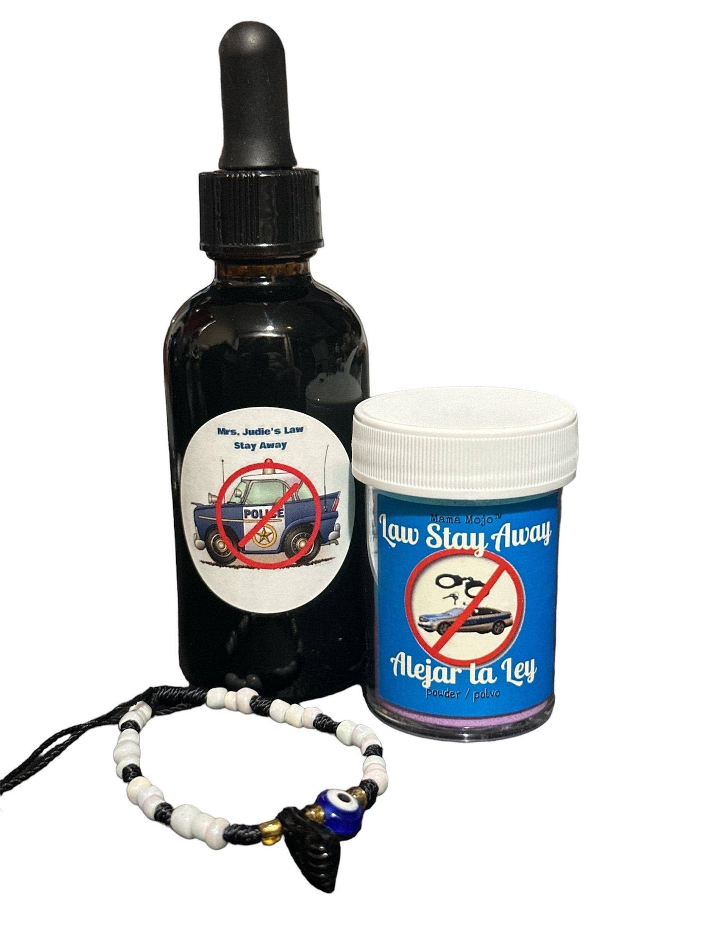 Powerful Law Stay Away Bracelet Set: Oil/Powder/Bracelet