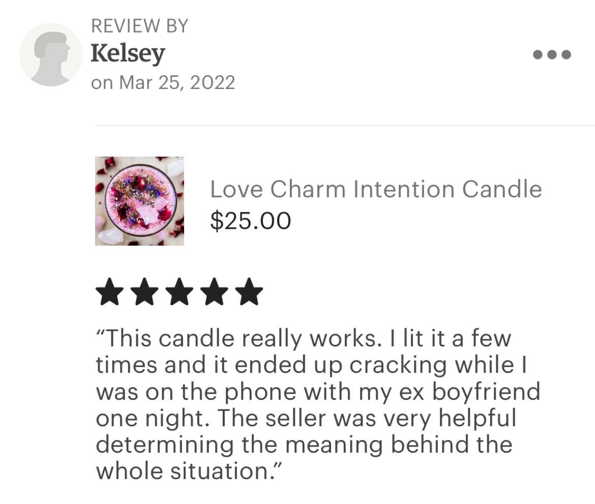 Love Charm Intention Candle: Wooden Wick