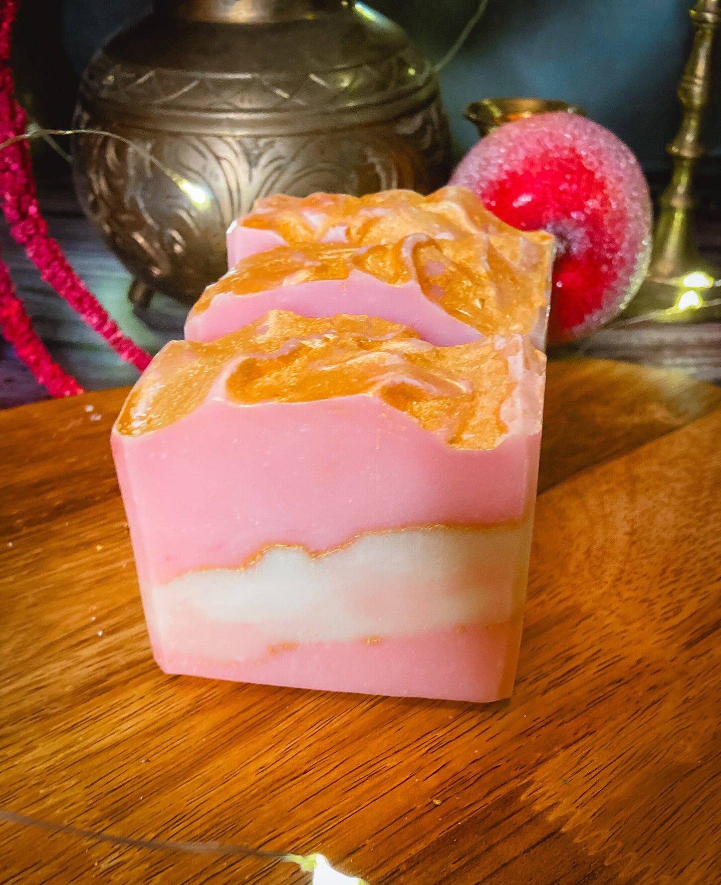 Rose Quartz Soap, Handmade Soap, Vegan Skincare: Tumbled Crystal