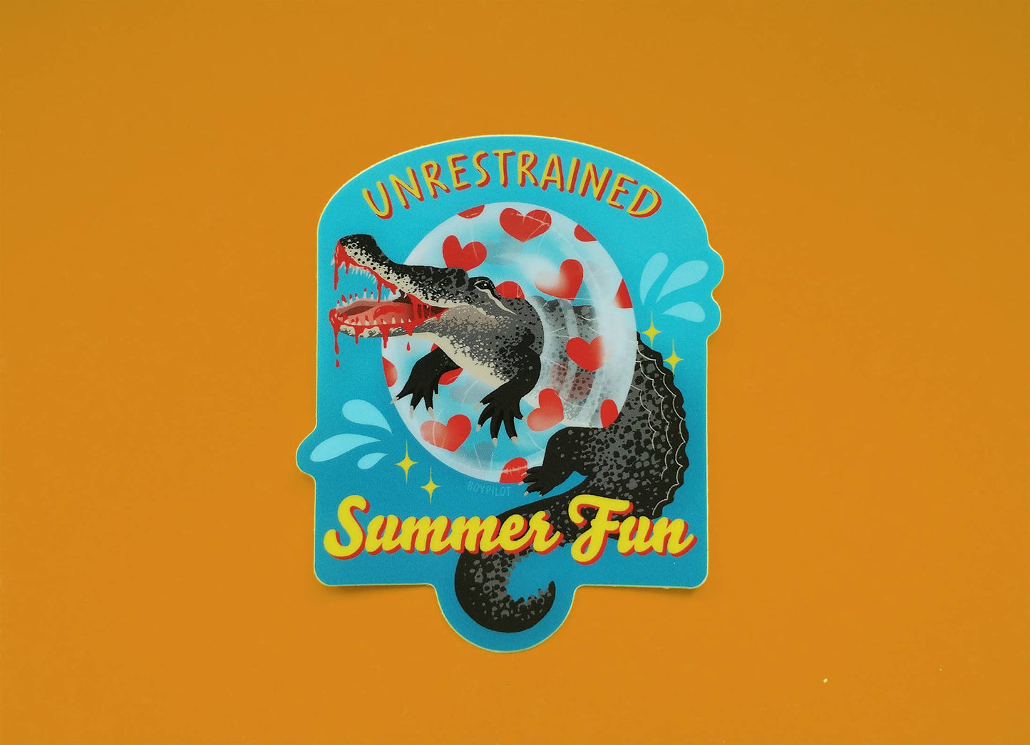Alligator Sticker - Summer Fun Funny Vinyl Animal Sticker 3"