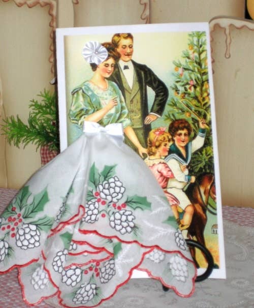 Christmas Morning Keepsake Hanky Card