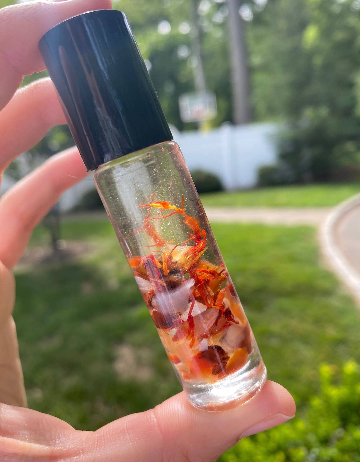 Carnelian Crystal Perfume Roller