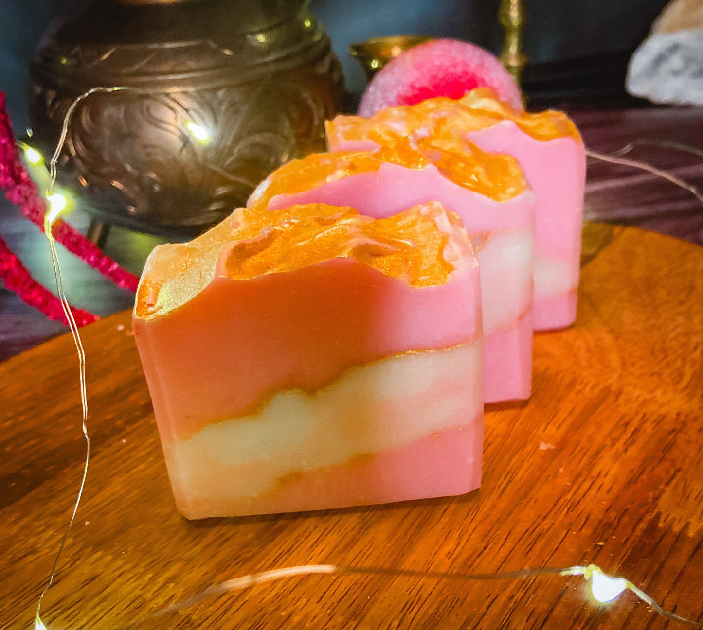 Rose Quartz Soap, Handmade Soap, Vegan Skincare: Tumbled Crystal