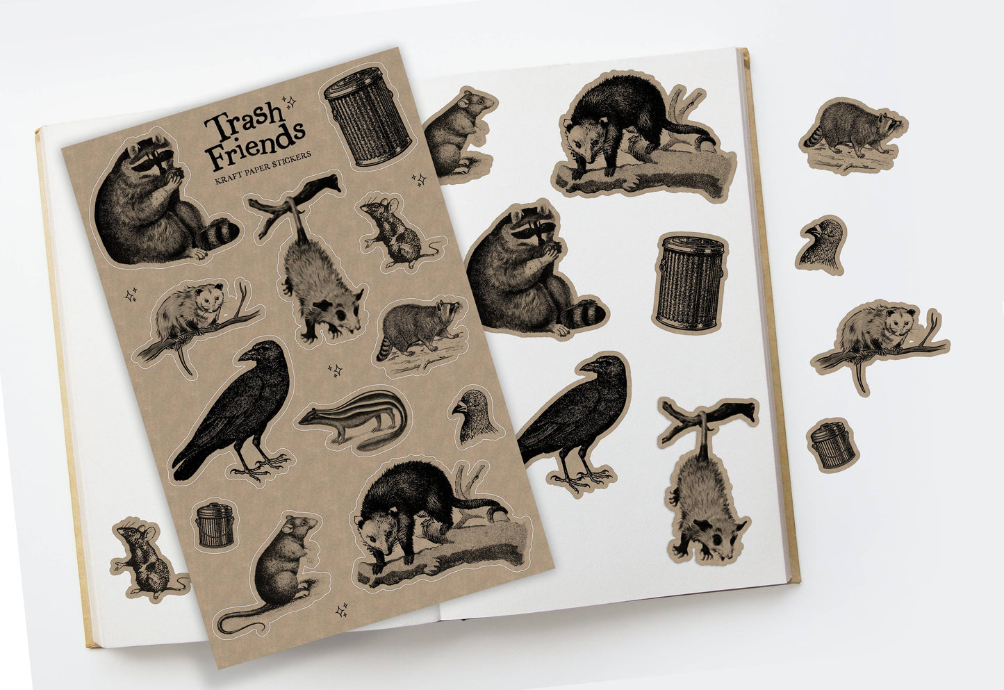 Trash Friends Vintage Sticker Sheet: With J-Hook