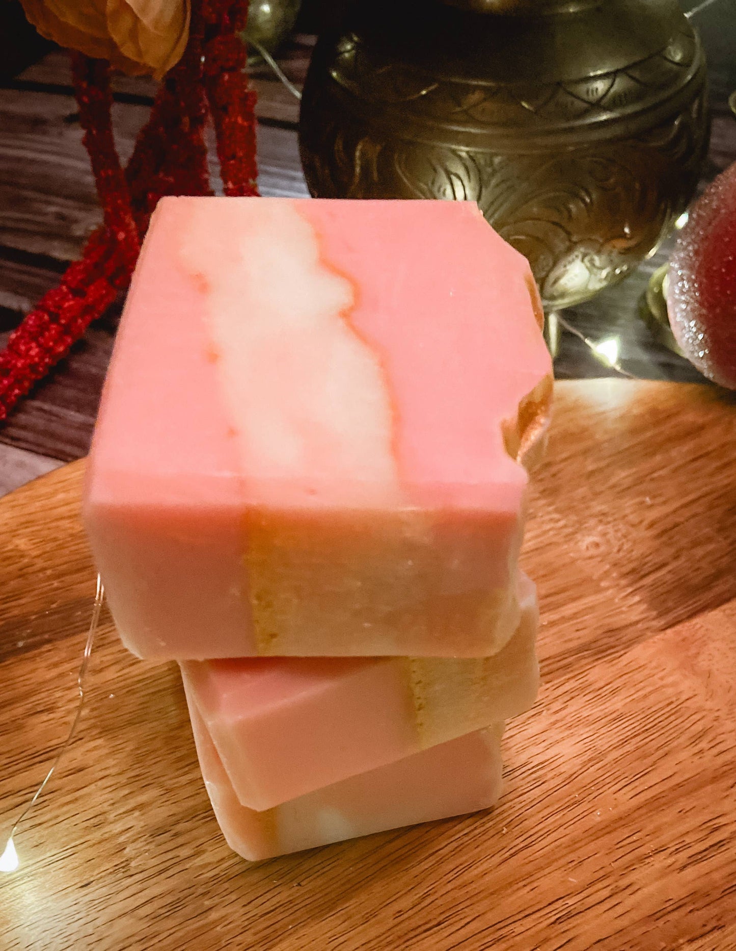 Rose Quartz Soap, Handmade Soap, Vegan Skincare: Tumbled Crystal