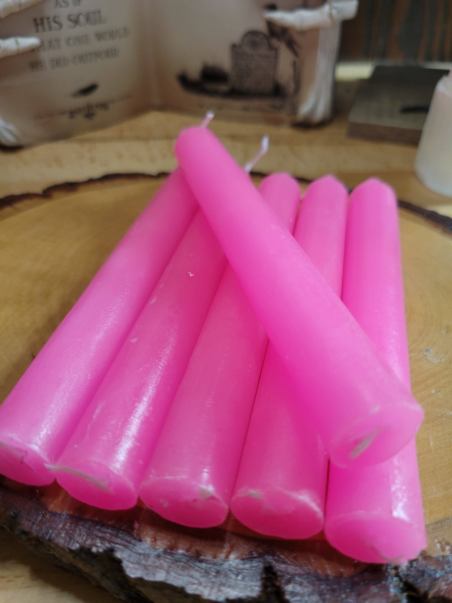 6-Inch Spell Candle Pink Candles Pack of 6
