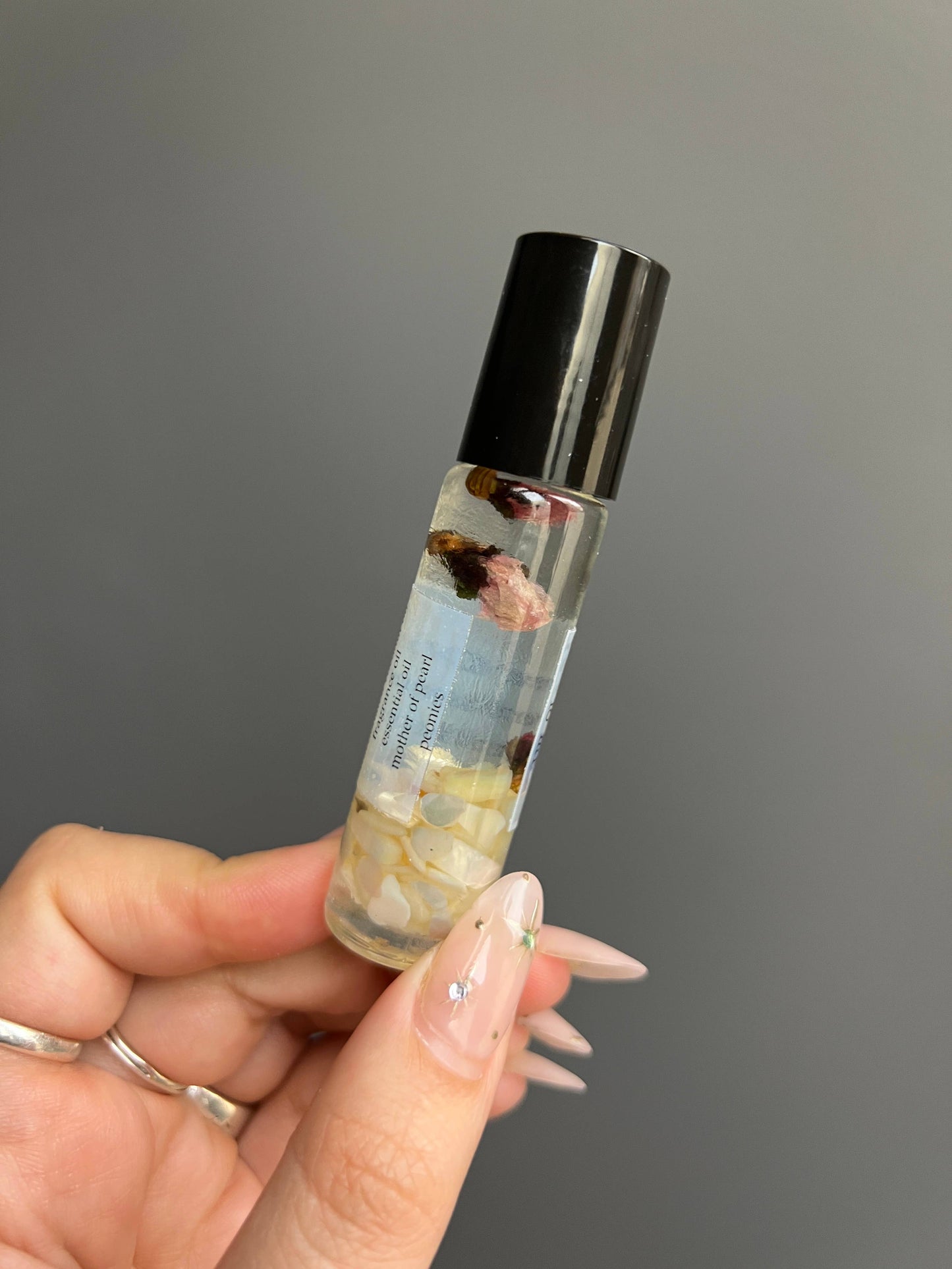 Mother Of Pearl Crystal Perfume Roller