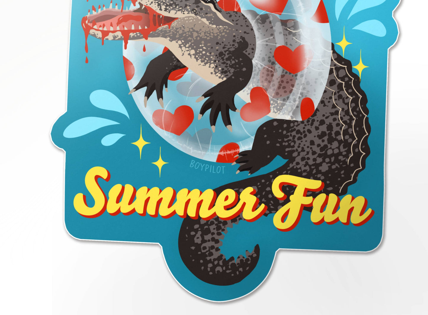 Alligator Sticker - Summer Fun Funny Vinyl Animal Sticker 3"