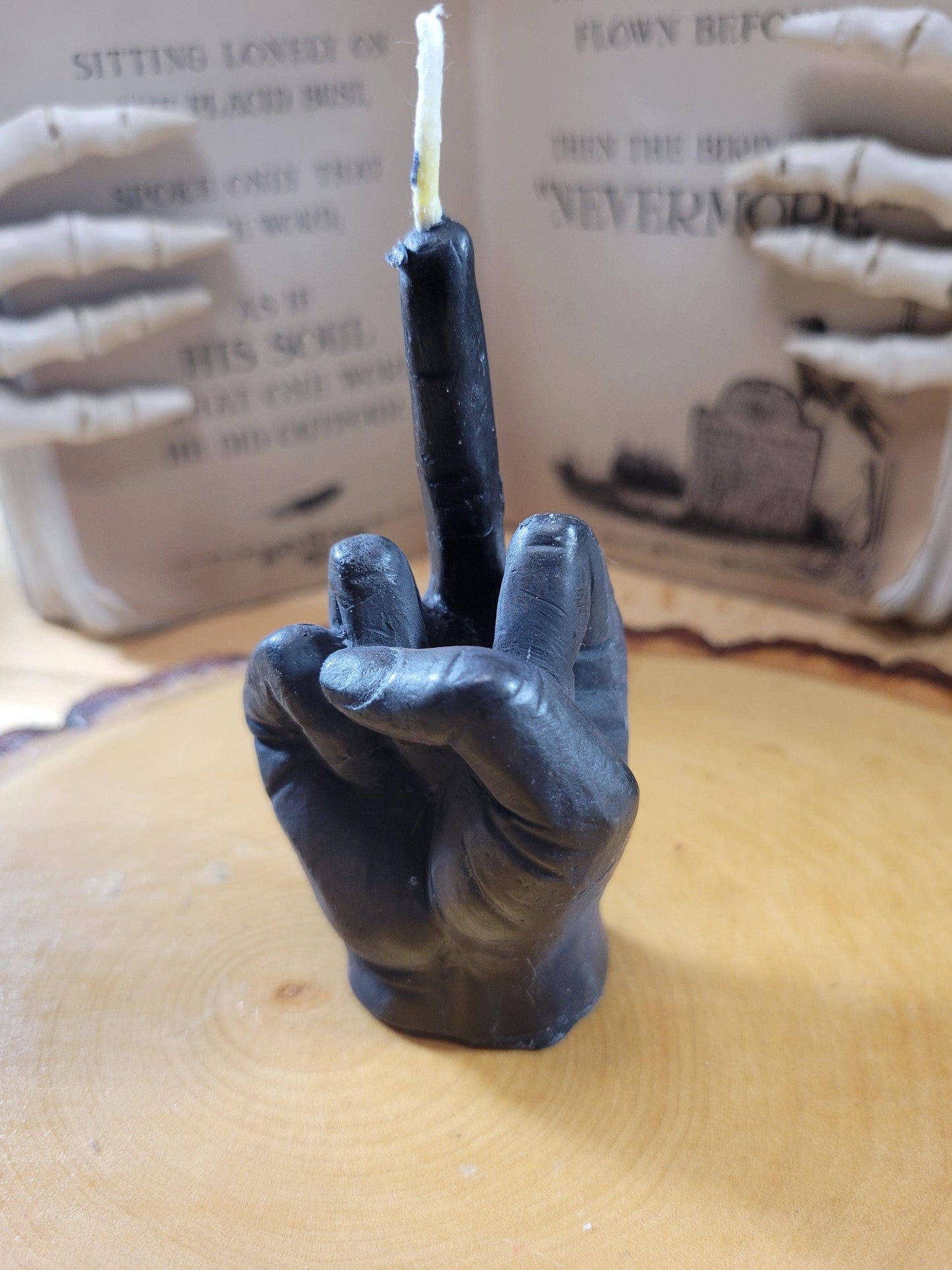 Middle Finger Candle - Unique Finger Shaped Candle for Gag Gift, Funny Home Decor, Novelty Party Candle, Bold Statement Candle: Black