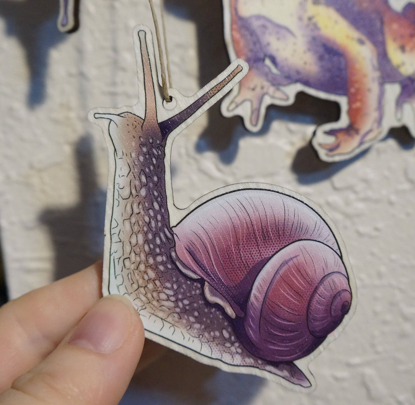 Fauna printed wooden ornaments