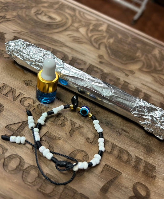 Powerful Law Stay Away Bracelet Set: Oil/Powder/Bracelet