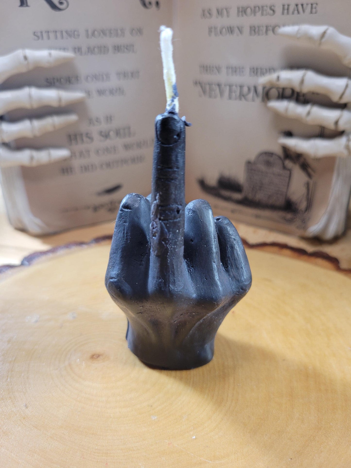 Middle Finger Candle - Unique Finger Shaped Candle for Gag Gift, Funny Home Decor, Novelty Party Candle, Bold Statement Candle: Black