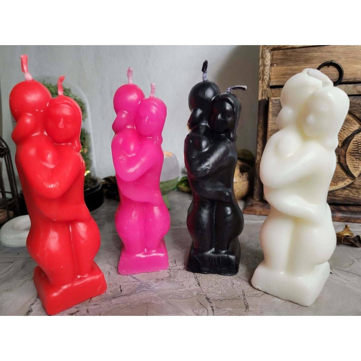 Erotic Couple Candles/ Ritual Candles / Love Candle: Red