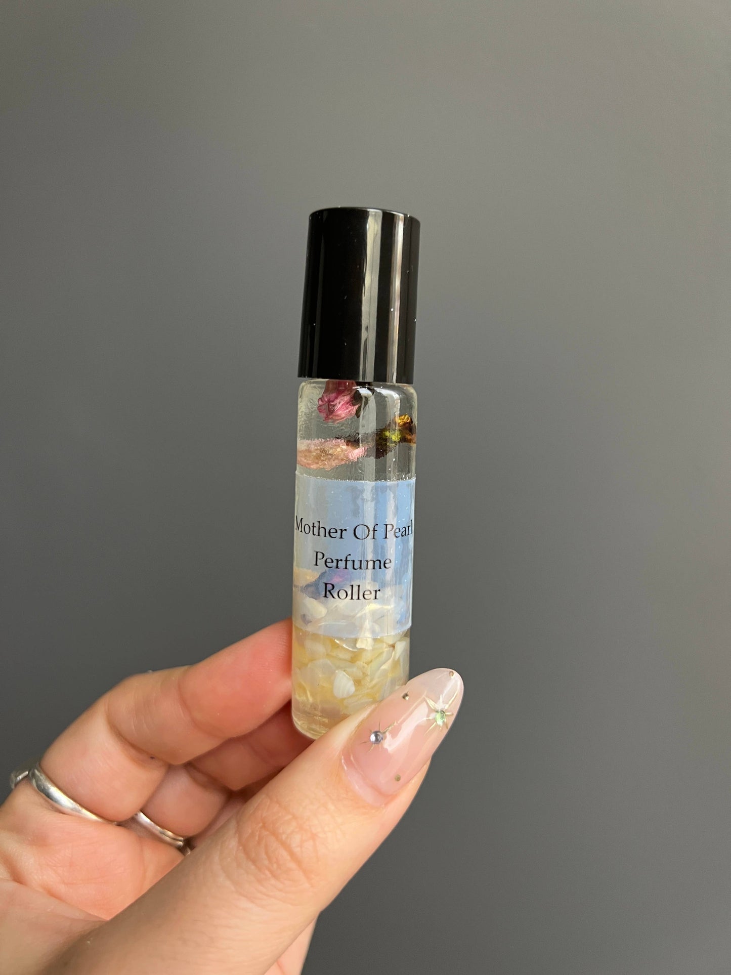Mother Of Pearl Crystal Perfume Roller