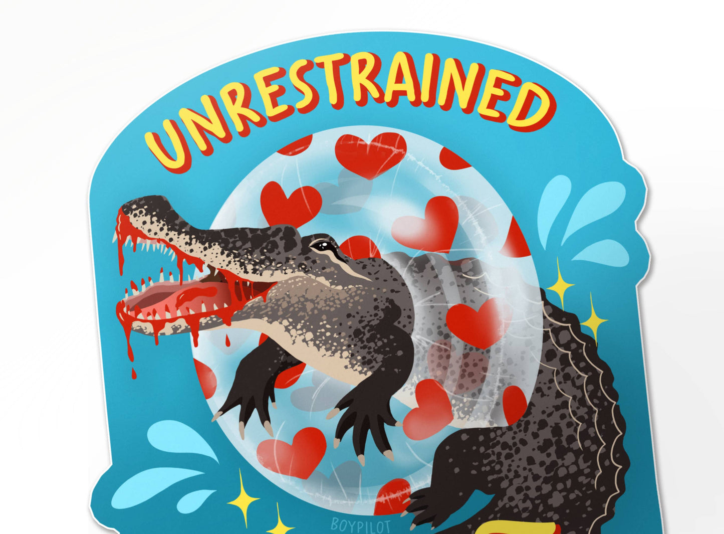 Alligator Sticker - Summer Fun Funny Vinyl Animal Sticker 3"