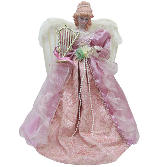 16" Mauve Victorian Angel Tree Topper - Not Haunted.