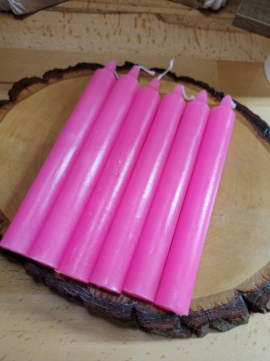 6-Inch Spell Candle Pink Candles Pack of 6