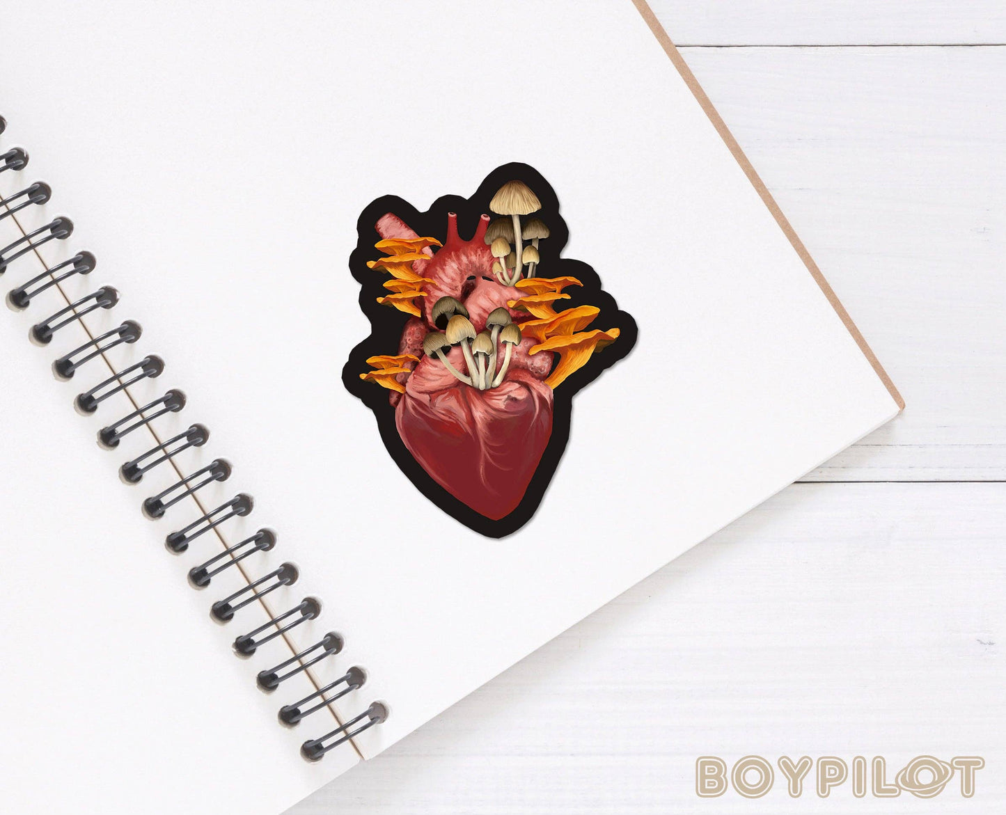 Mushroom Heart Sticker