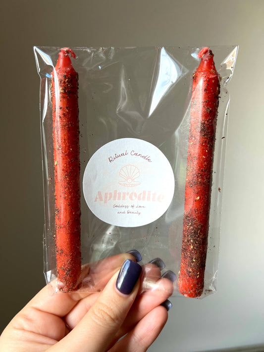 Aphrodite Goddess Ritual Candle