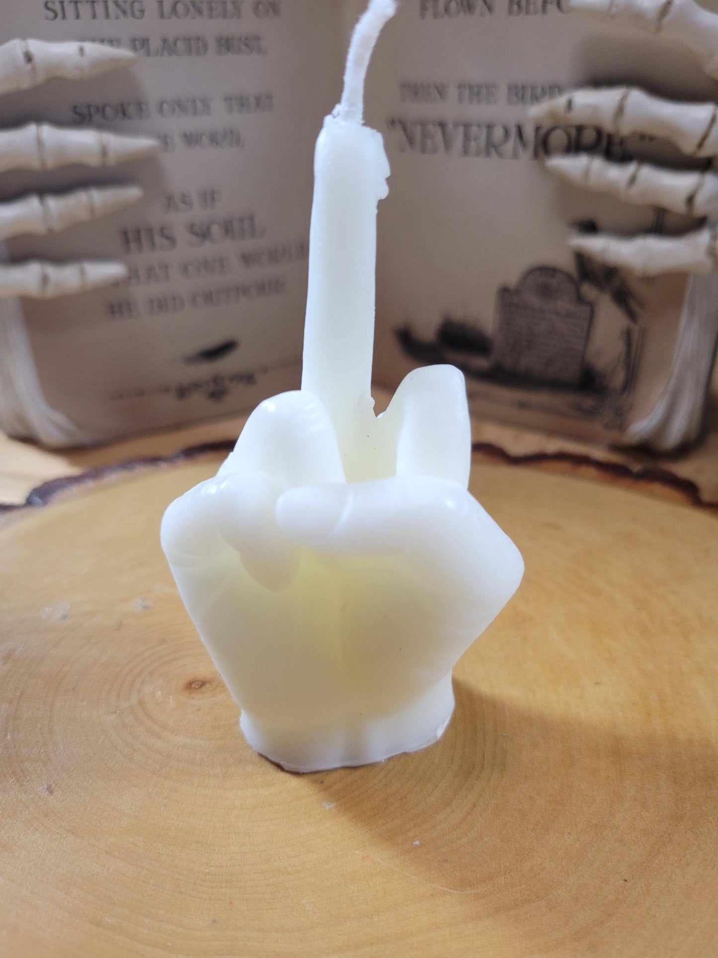 Middle Finger Candle - Unique Finger Shaped Candle for Gag Gift, Funny Home Decor, Novelty Party Candle, Bold Statement Candle: Black
